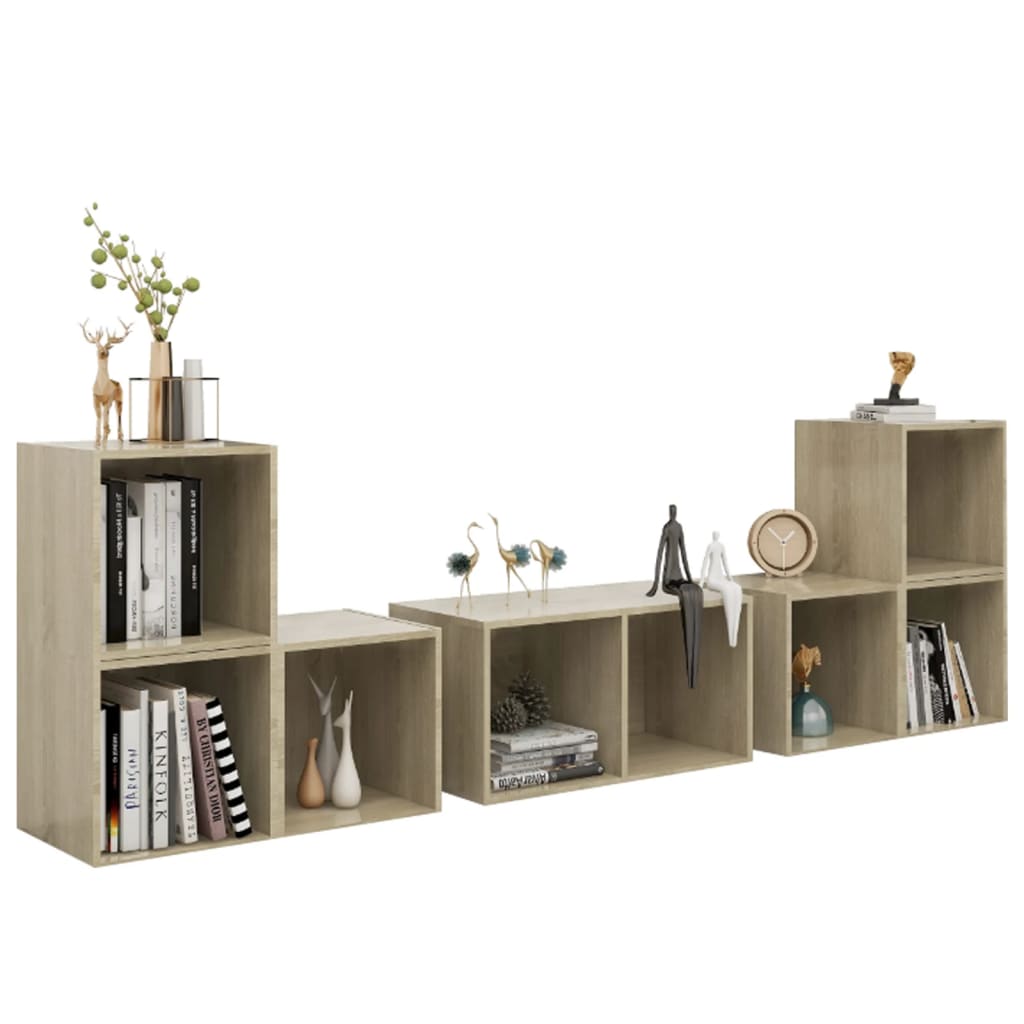 Set Mobile TV 6 pz Rovere Sonoma in Legno Multistrato