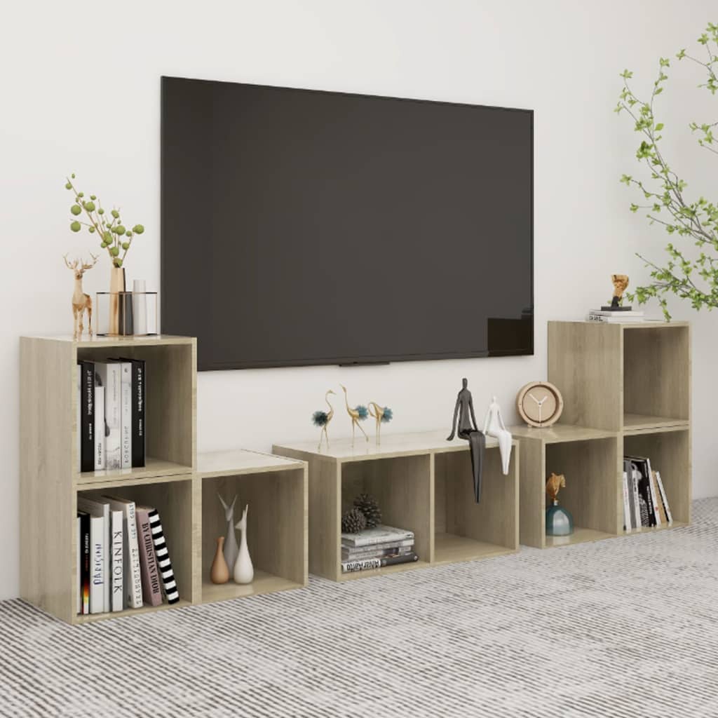 Set Mobile TV 6 pz Rovere Sonoma in Legno Multistrato