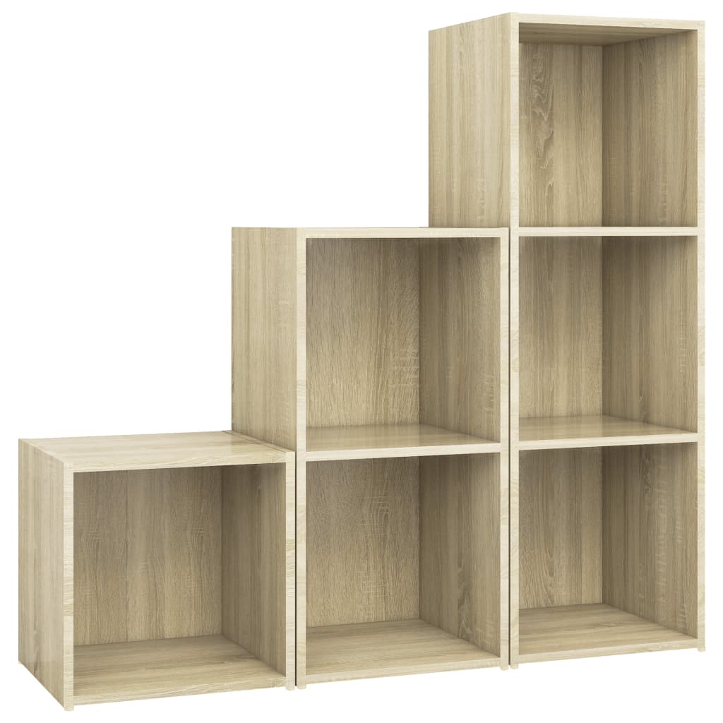 Set Mobile TV 3 pz Rovere Sonoma in Legno Multistrato