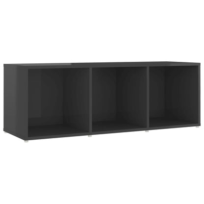 Set Mobili TV 3 pz Grigio Lucido in Legno Multistrato
