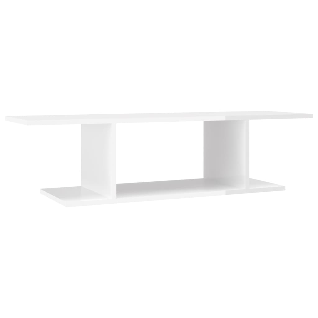Mobile Porta TV a Parete Bianco Lucido 103x30x26,5 cm