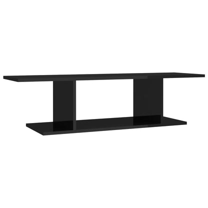 Mobile Porta TV a Parete Nero Lucido 103x30x26,5 cm
