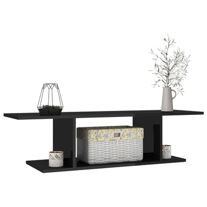 Mobile Porta TV a Parete Nero Lucido 103x30x26,5 cm