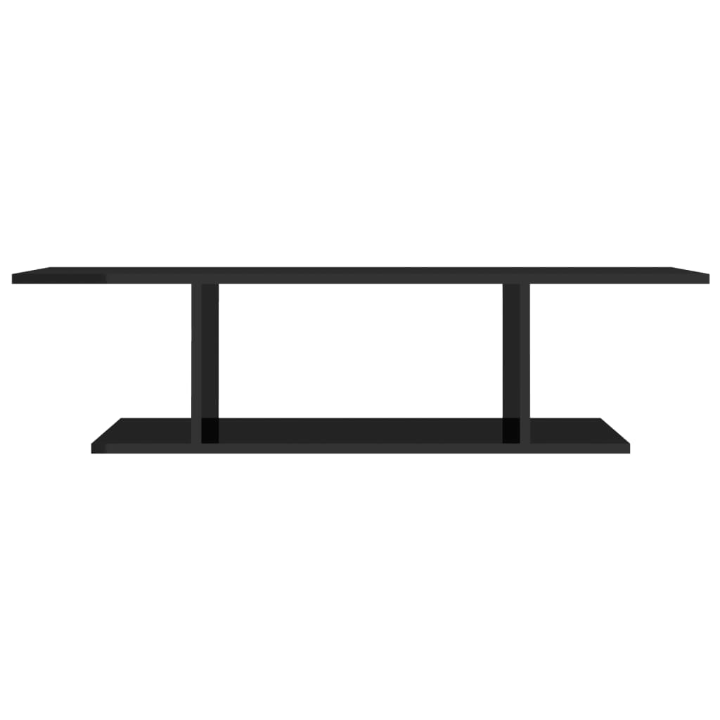Mobile Porta TV a Parete Nero Lucido 103x30x26,5 cm