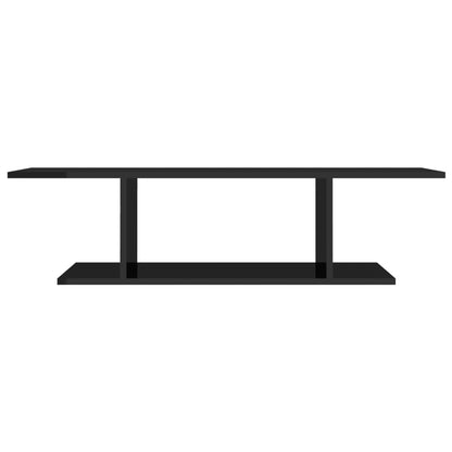 Mobile Porta TV a Parete Nero Lucido 103x30x26,5 cm