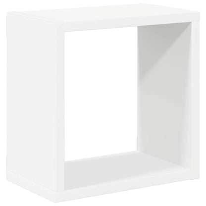 Mensole Parete a Cubo 2 pz Bianche 26x15x26 cm