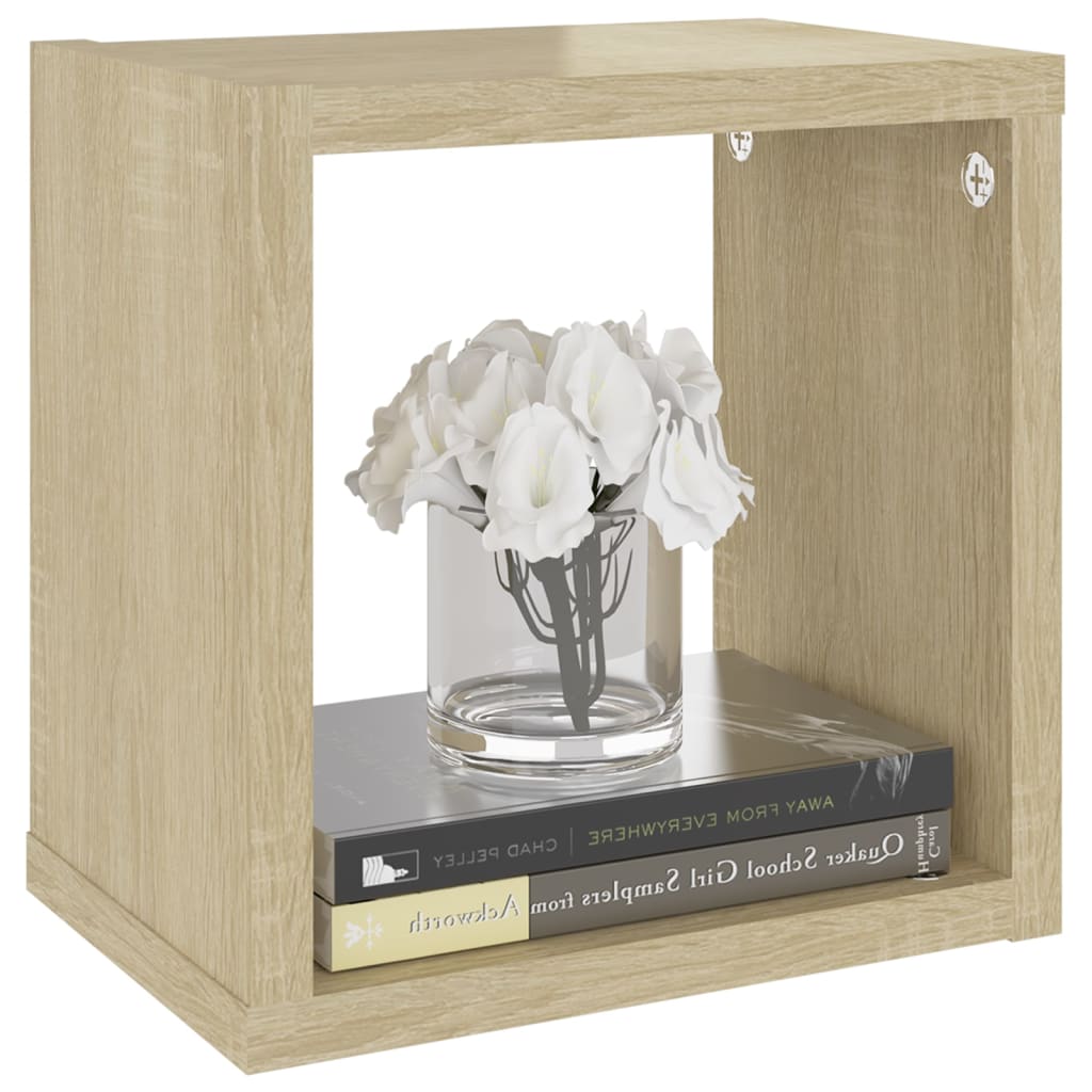 Mensole a Cubo 6 pz Rovere Sonoma 22x15x22 cm