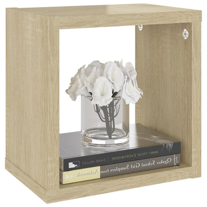Mensole a Cubo 6 pz Rovere Sonoma 22x15x22 cm
