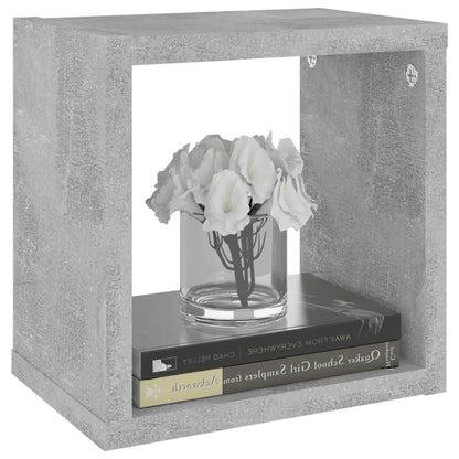 Mensole Parete a Cubo 4 pz Grigio Cemento 22x15x22 cm