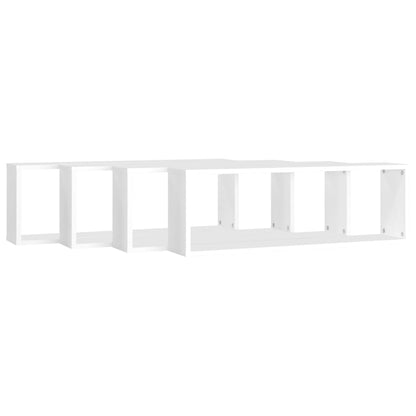 Mensole Parete a Cubo 4pz Bianco 80x15x26,5cm Legno Multistrato
