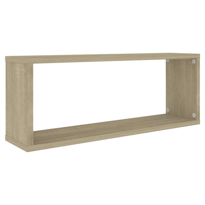 Mensole Parete a Cubo 2pz Rovere Sonoma 60x15x23 cm Multistrato