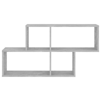 Scaffale a Parete Grigio Cemento 100x18x53 cm Legno Multistrato