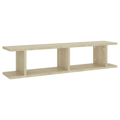 Mensole a Parete 2pz Rovere Sonoma 90x18x20cm Legno Multistrato