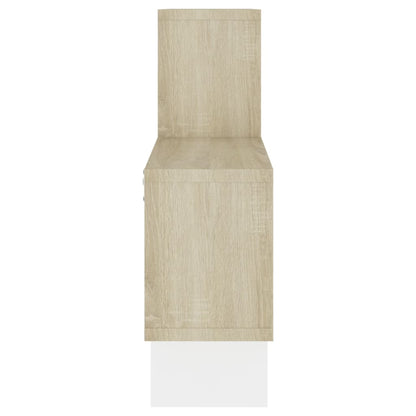 Scaffale Parete Auto Bianco Sonoma 82x15x51cm Legno Multistrato