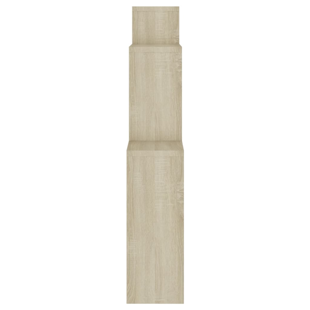 Mensola Muro Cubo Rovere Sonoma 80x15x78,5cm Legno Multistrato