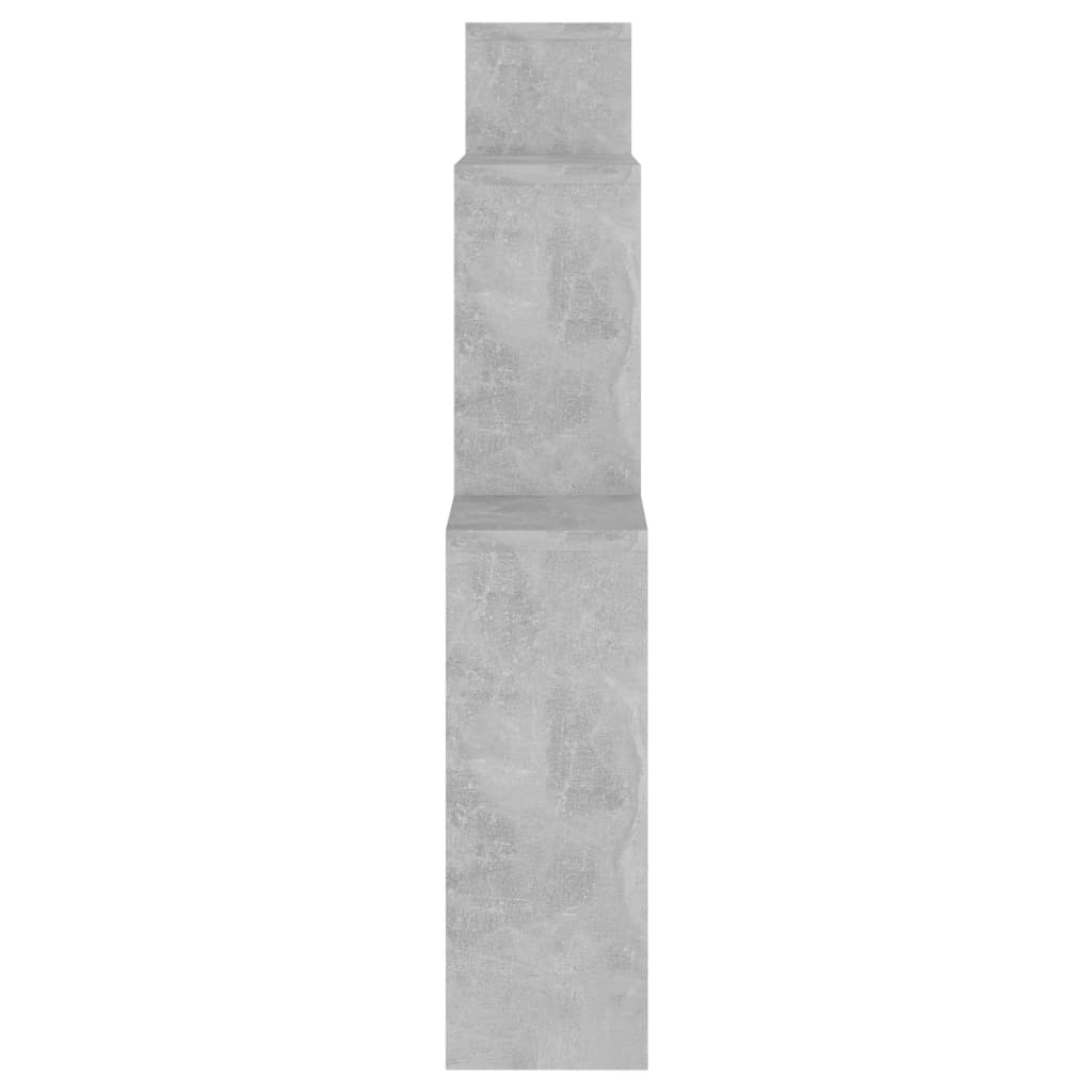 Mensola Muro Cubo Grigio Cemento 80x15x78,5cm Legno Multistrato
