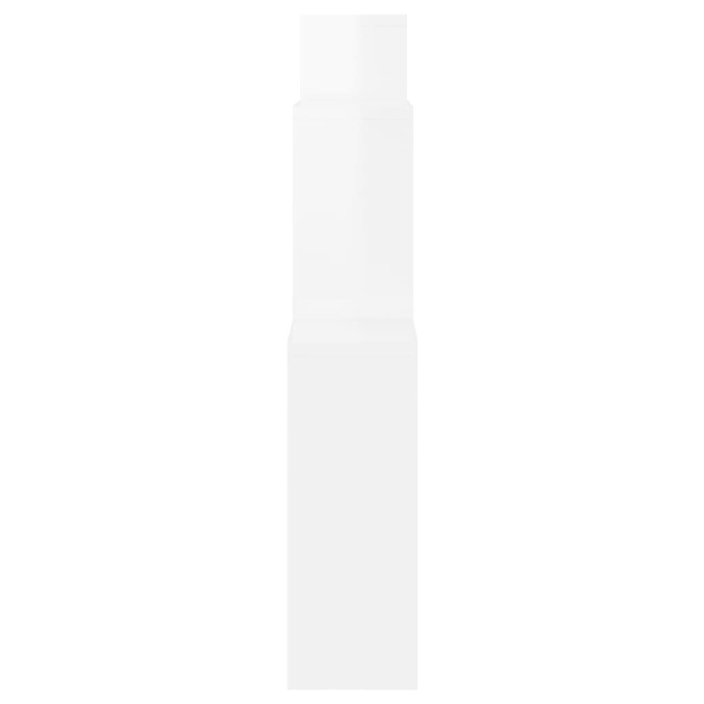 Mensola Muro Cubo Bianco Lucido 80x15x78,5cm Legno Multistrato