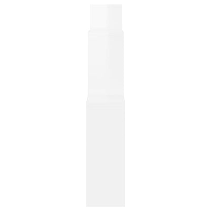 Mensola Muro Cubo Bianco Lucido 80x15x78,5cm Legno Multistrato