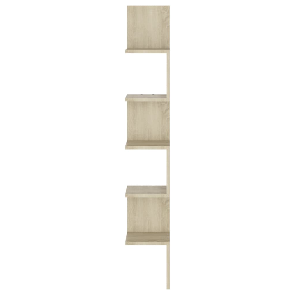 Scaffale Angolare Muro Sonoma 20x20x127,5cm Legno Multistrato