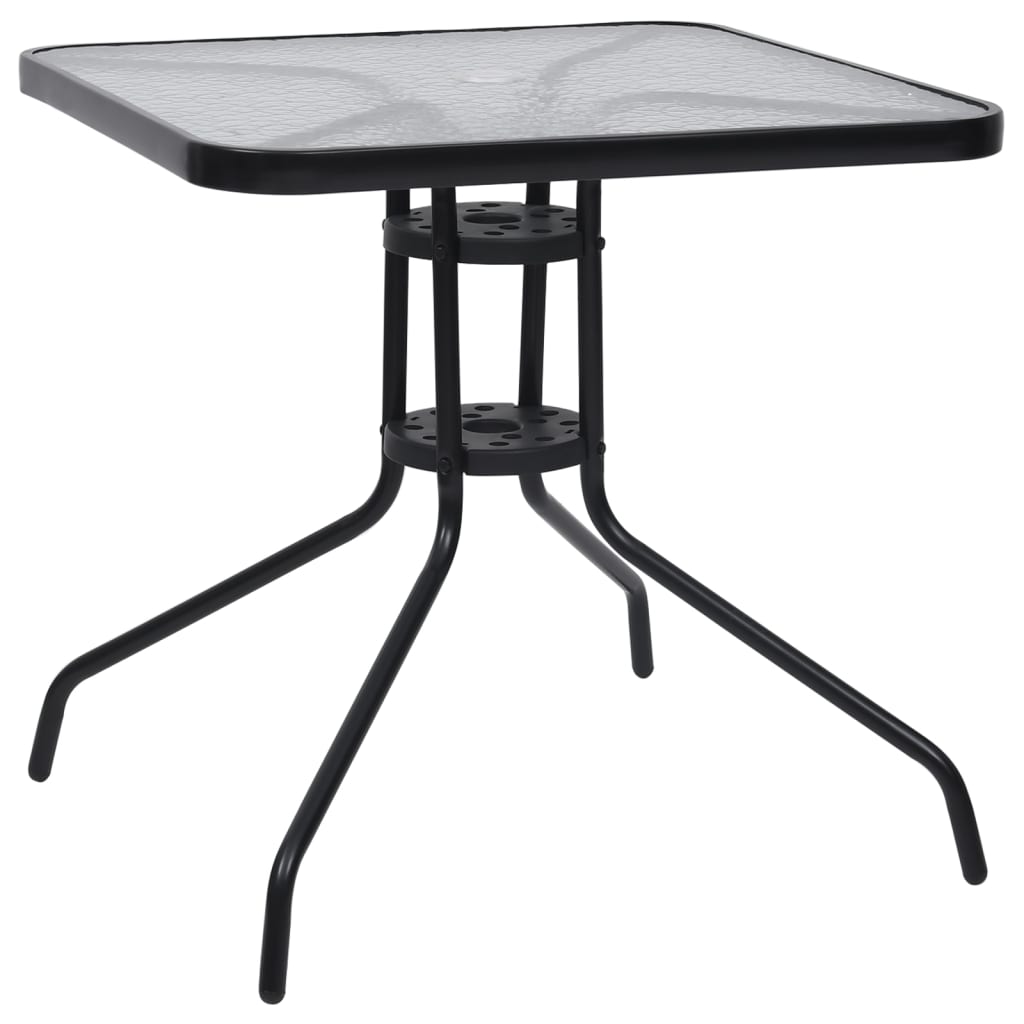 Set Mobili da Pranzo per Giardino 5 pz Nero