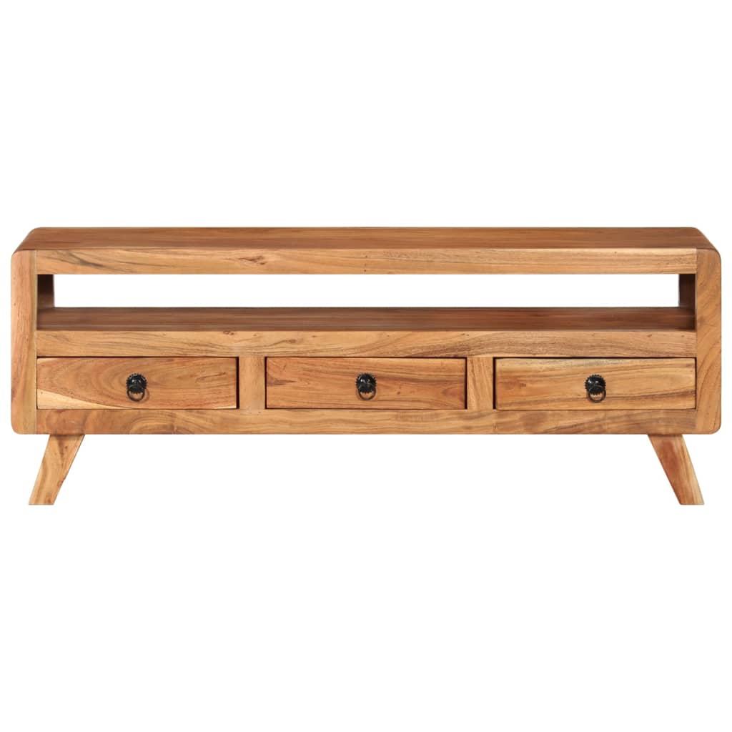 Mobile Porta TV 110x30x40 cm in Legno Massello di Acacia