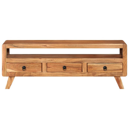 Mobile Porta TV 110x30x40 cm in Legno Massello di Acacia