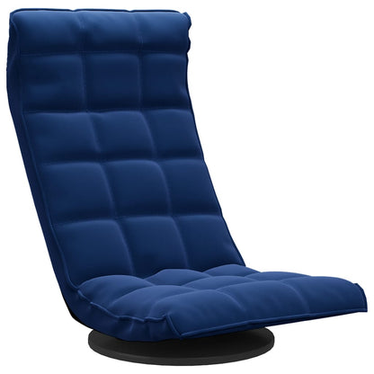 Sedia da Pavimento Girevole Blu in Velluto