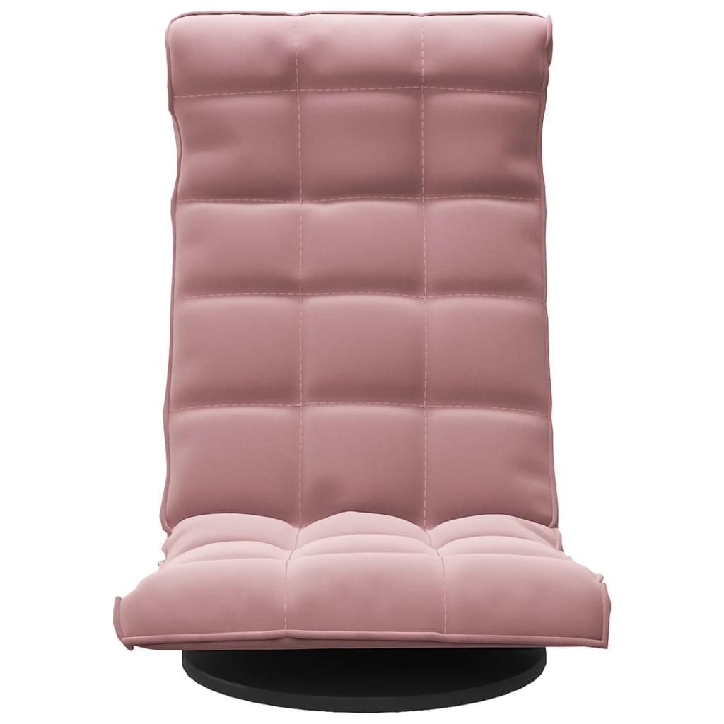 Sedia da Pavimento Girevole Rosa in Velluto