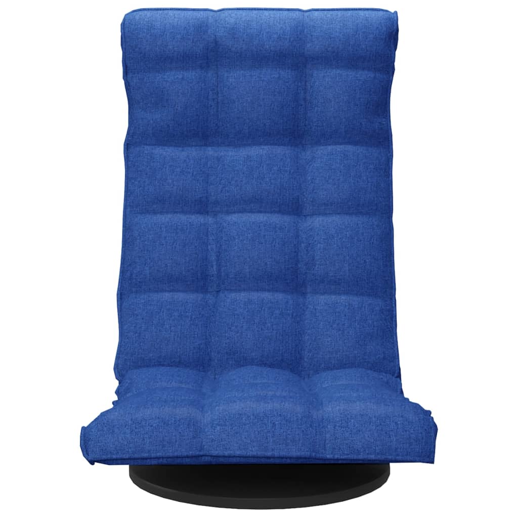 Sedia da Pavimento Girevole Blu in Tessuto