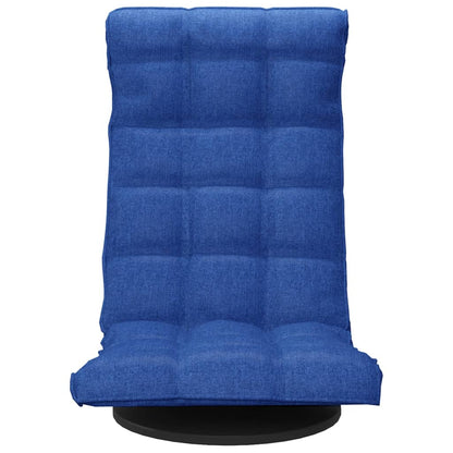 Sedia da Pavimento Girevole Blu in Tessuto