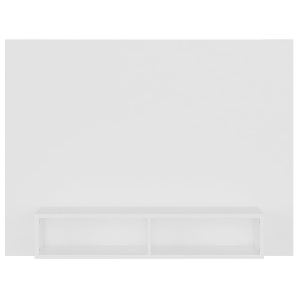 Mobile TV a Muro Bianco 120x23,5x90 cm in Legno Multistrato