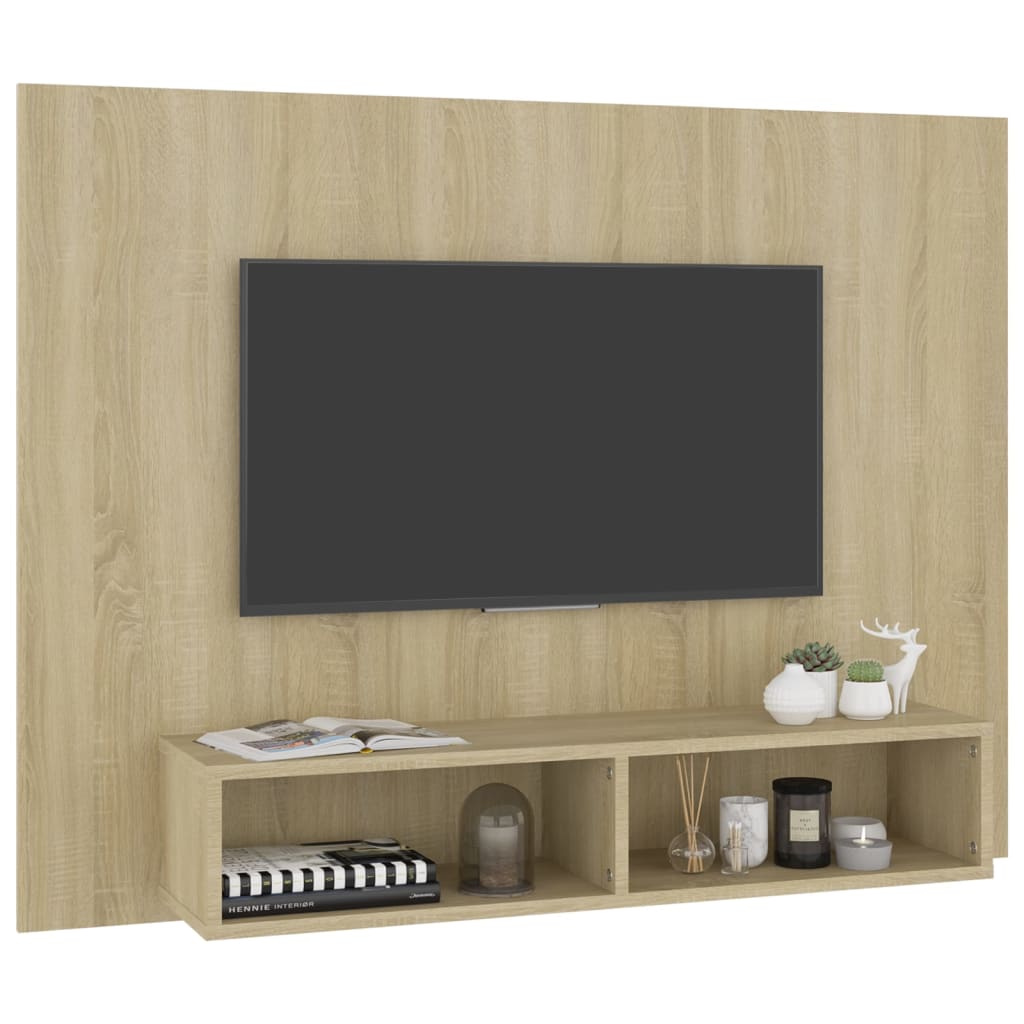 Mobile TV a Muro Rovere Sonoma 120x23,5x90 cm Legno Multistrato
