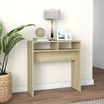 Tavolino Consolle Rovere Sonoma 78x30x80cm in Legno Multistrato