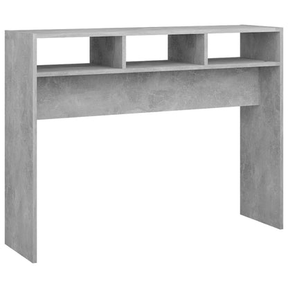 Tavolino Consolle Grigio Cemento 105x30x80cm Legno Multistrato