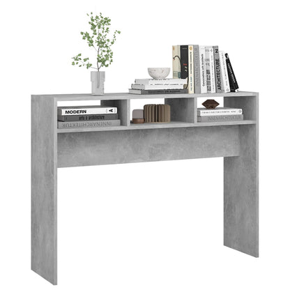 Tavolino Consolle Grigio Cemento 105x30x80cm Legno Multistrato