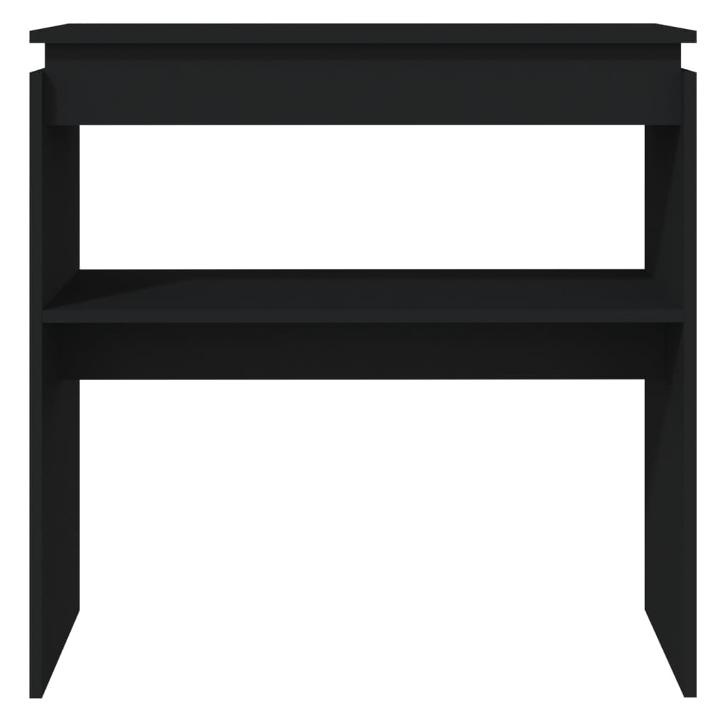 Tavolino Consolle Nero 80x30x80 cm in Legno Multistrato