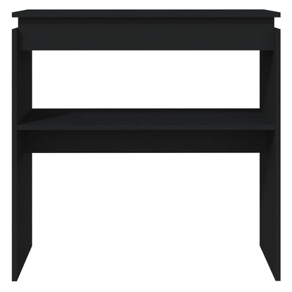 Tavolino Consolle Nero 80x30x80 cm in Legno Multistrato