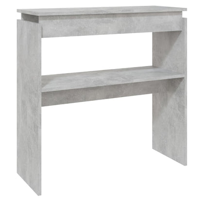 Tavolino Consolle Grigio Cemento 80x30x80cm Legno Multistrato