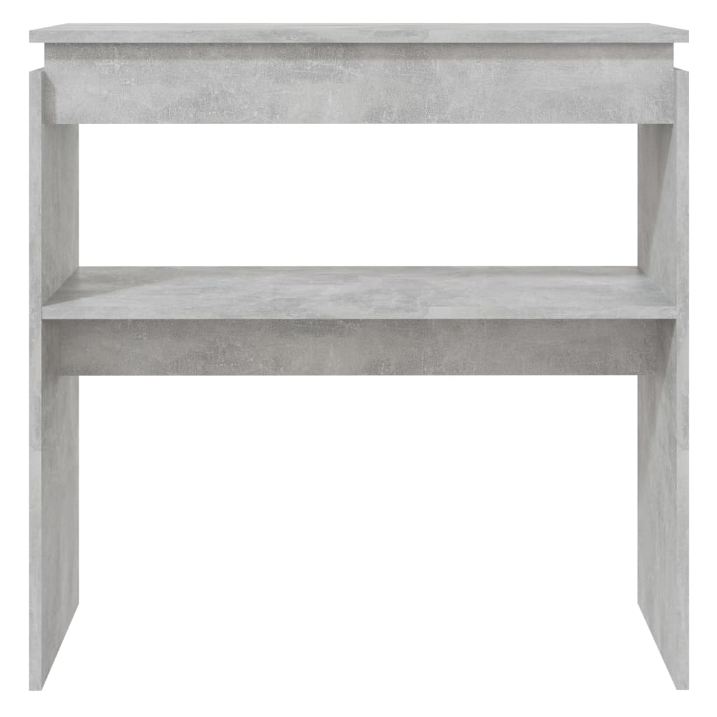 Tavolino Consolle Grigio Cemento 80x30x80cm Legno Multistrato