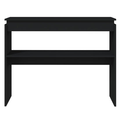 Tavolino Consolle Nero 102x30x80 cm in Legno Multistrato