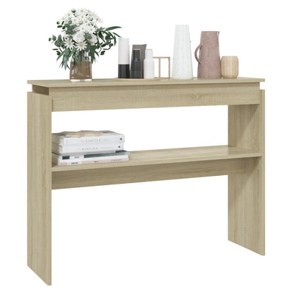Tavolino Consolle Rovere Sonoma 102x30x80 cm Legno Multistrato