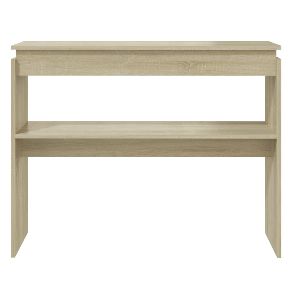 Tavolino Consolle Rovere Sonoma 102x30x80 cm Legno Multistrato