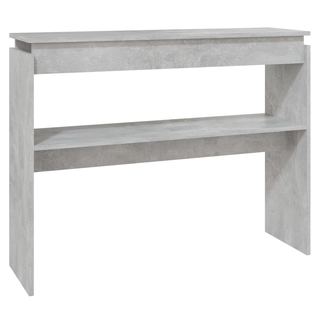 Tavolino Consolle Grigio Cemento 102x30x80cm Legno Multistrato