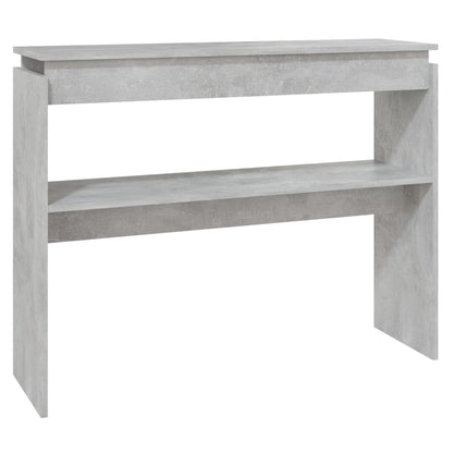 Tavolino Consolle Grigio Cemento 102x30x80cm Legno Multistrato
