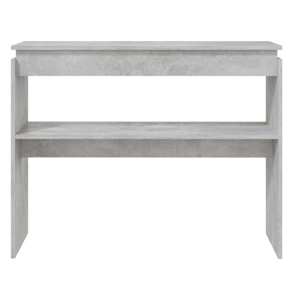 Tavolino Consolle Grigio Cemento 102x30x80cm Legno Multistrato