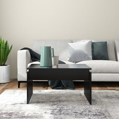 Tavolino da Salotto Nero 68x50x38 cm Legno Multistrato