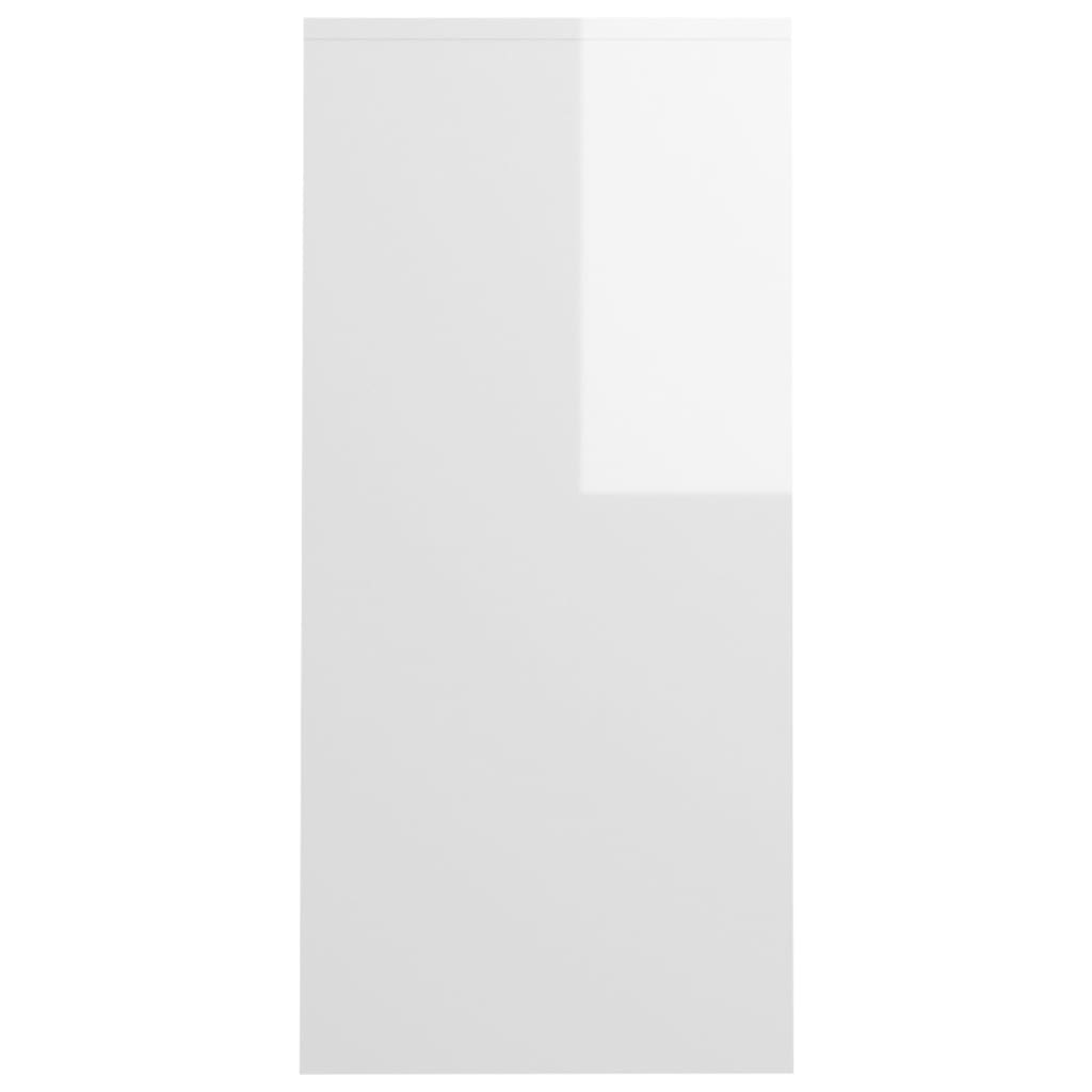 Scrivania Portatile Bianco Lucido 102,5x35x75 cm Multistrato