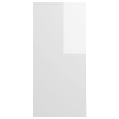 Scrivania Portatile Bianco Lucido 102,5x35x75 cm Multistrato