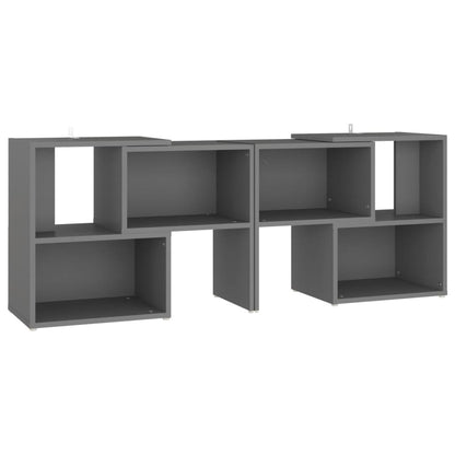 Mobile TV Grigio 104x30x52 cm in Legno Multistrato