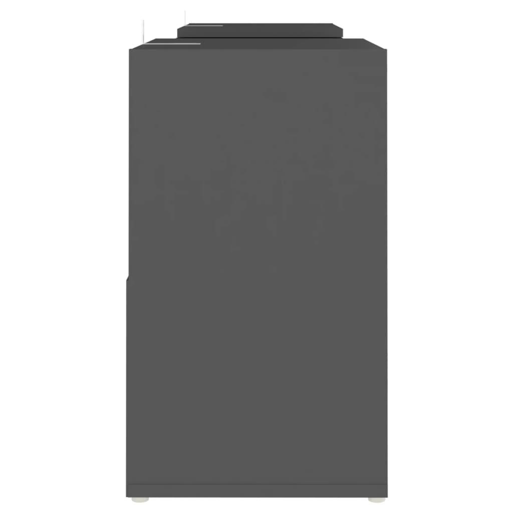 Mobile TV Grigio 104x30x52 cm in Legno Multistrato